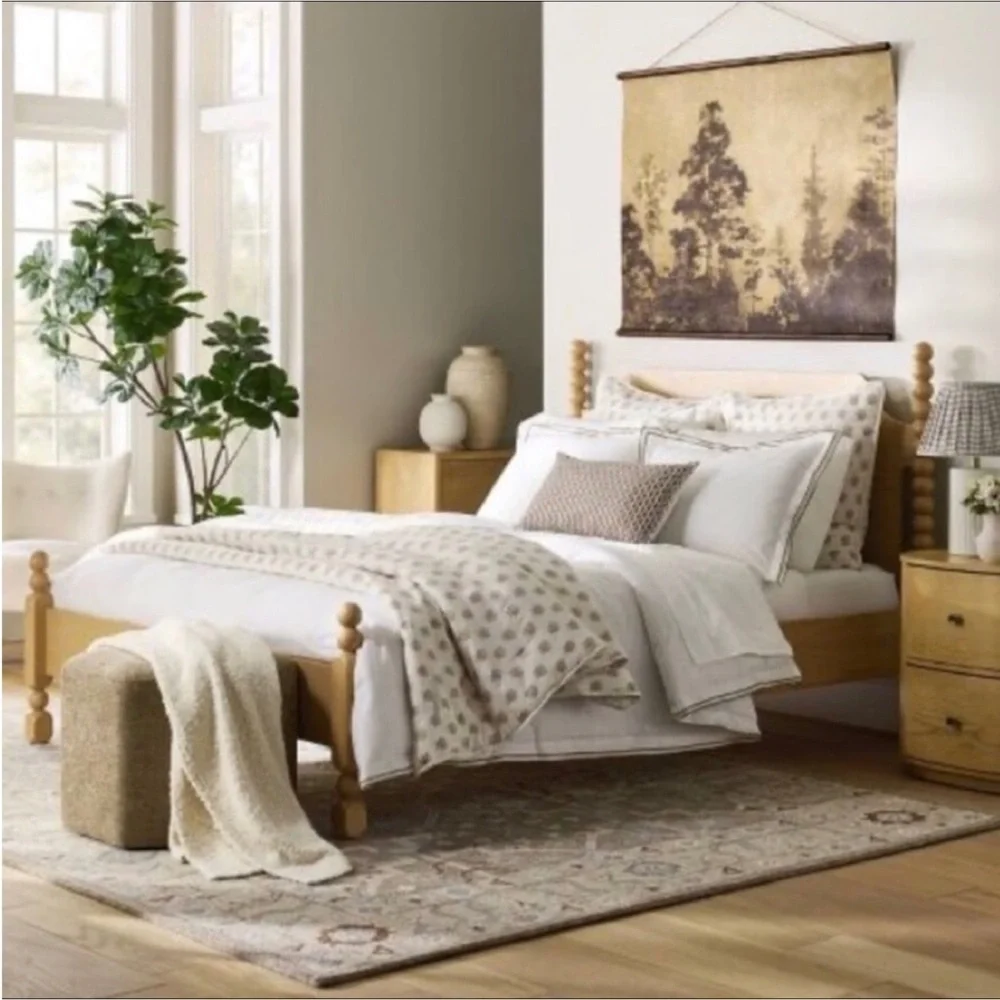 Standard Lofty Cotton Slub Woodblock Print Floral Sham – Threshold Studio McGee
